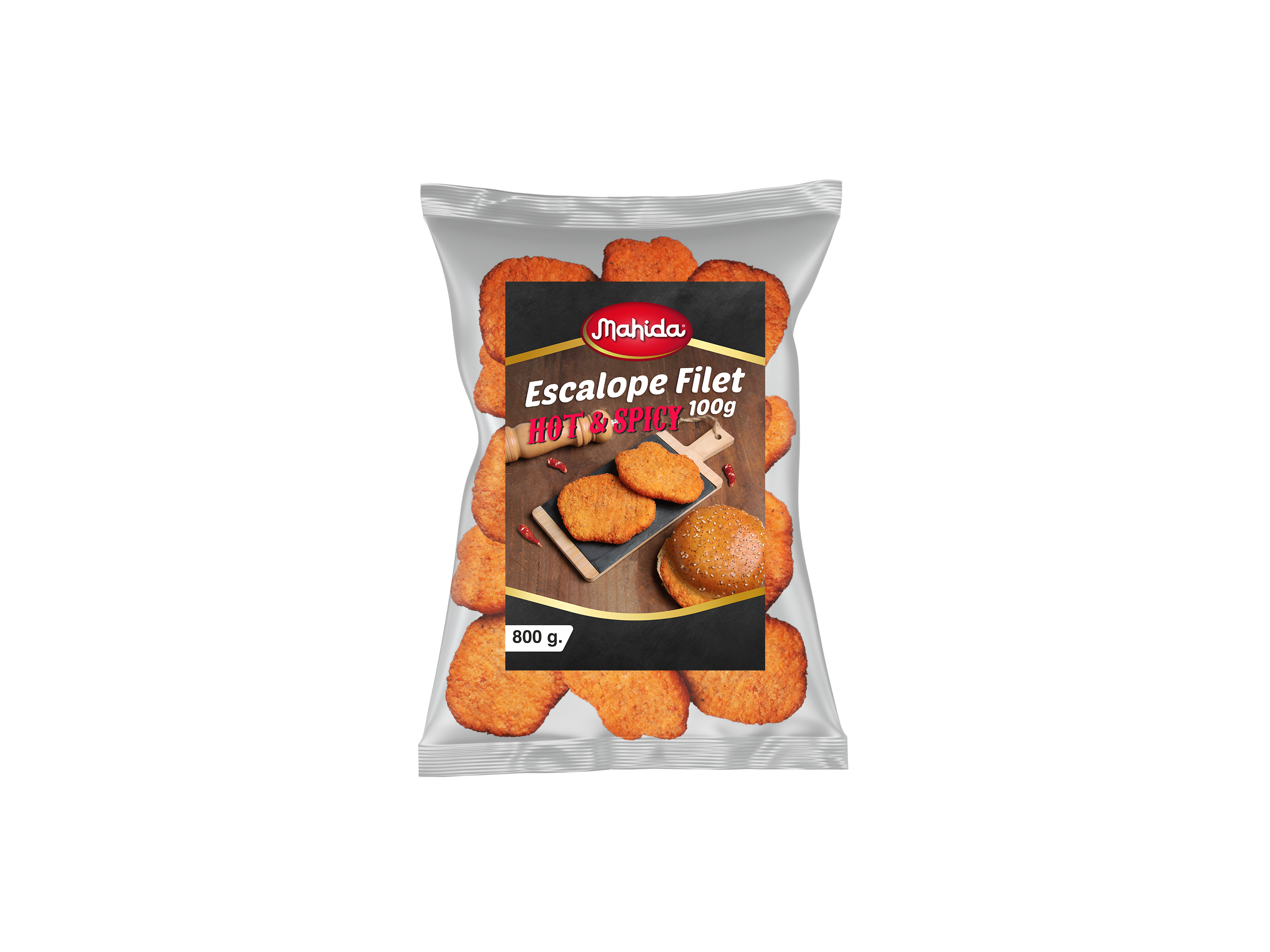 ESCALOPE HOT&SPICY 100G- 63,5% FILET POULET